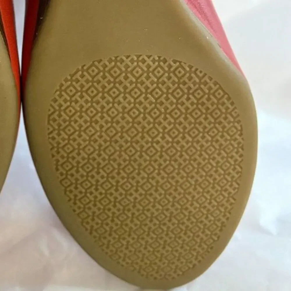 Women's Tory Burch Scarlett Red Leather Wedge Pumps Size 8.5